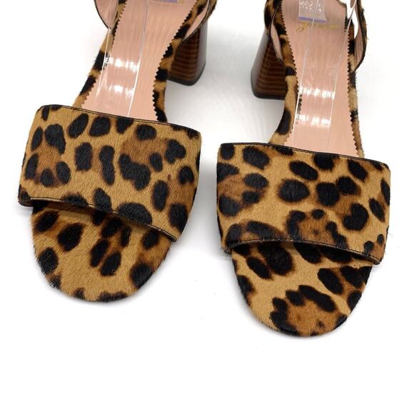 J. CREW Penny Ankle Strap Sandals in Leopard Calf Hair 9 - Picture 4 of 14